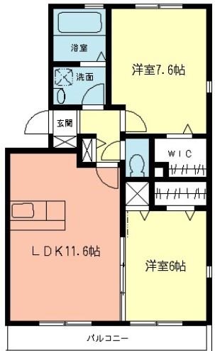 ルミエールBB 201号室 間取り