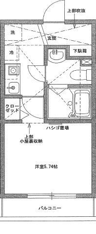 レベアス片瀬江ノ島WEST 202号室 間取り