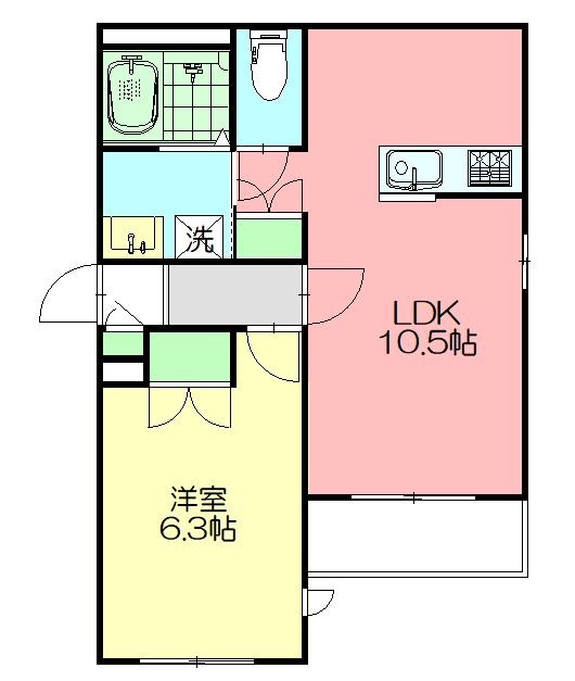 メテオ ド ボヌール 103号室 間取り