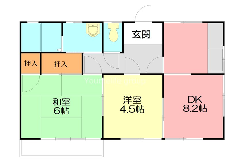 ローズヴィラA 201号室 間取り