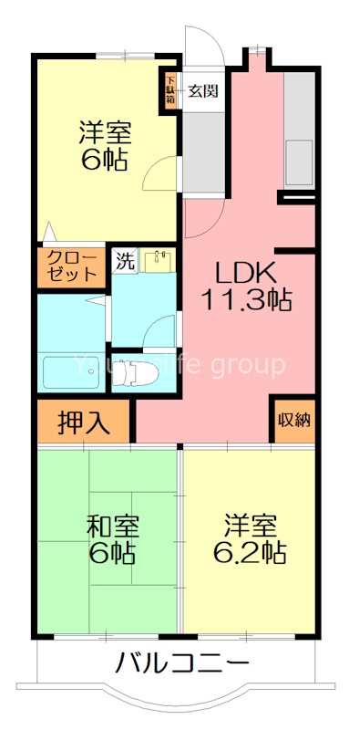 マローネ 308号室 間取り