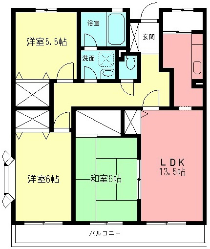リベラルT 303号室 間取り