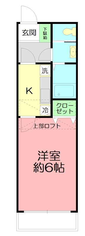 シャルムハイツ 201号室 間取り