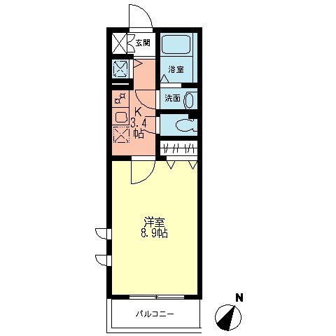 シエルグランTOKAI 310号室 間取り