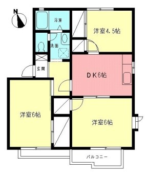 ソレイユ湘南Ⅱ 201号室 間取り