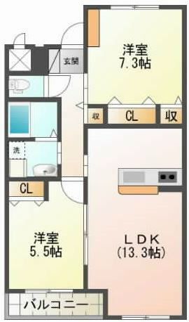 しろくま 0301号室 間取り