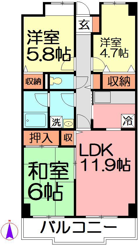 ビューフォート湘南 102号室 間取り