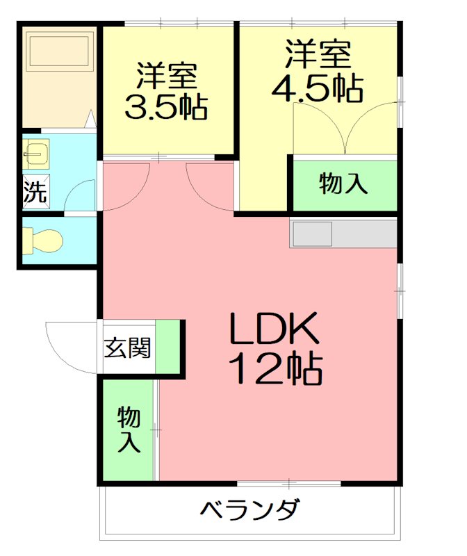 メゾン湘南 202号室 間取り