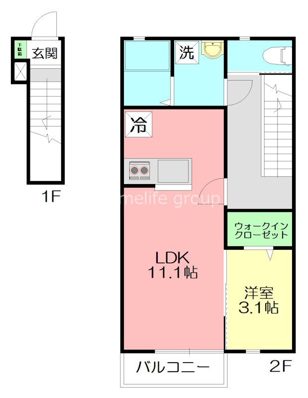 アルカディア 203号室 間取り