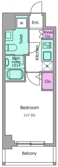 レジディア本厚木 804号室 間取り