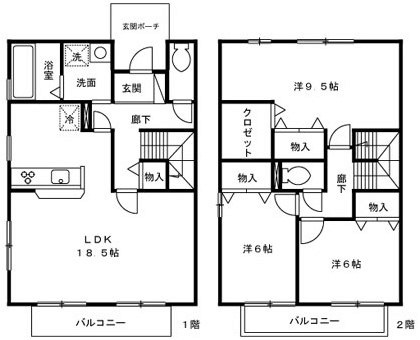 アルファタウン西田原　B 102号室 間取り