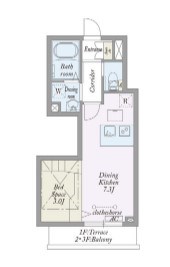 ヴィラファミーユ 203号室 間取り