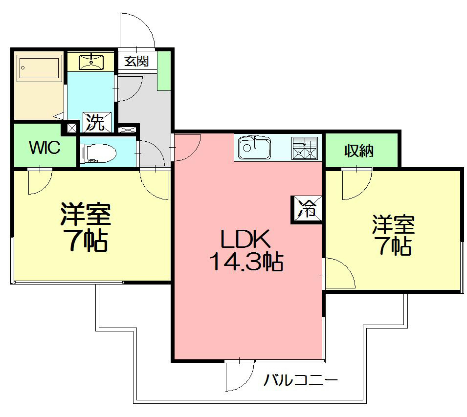 ライフゾーン藤沢 1103号室 間取り