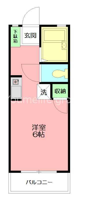 プレアデス酒匂 105号室 間取り