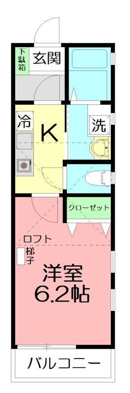 ヴァングルーブ湘南 203号室 間取り