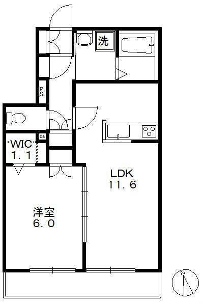Charmant 202号室 間取り