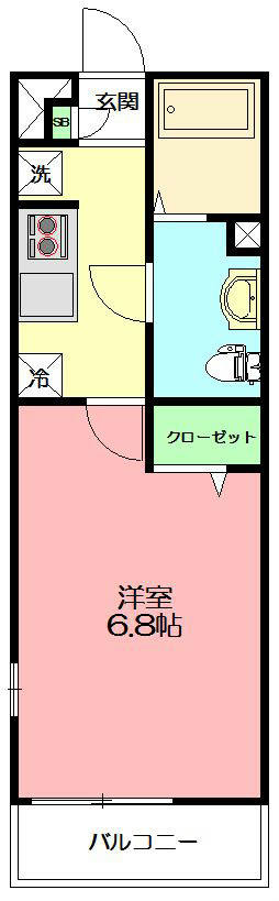 リブリ・bonheur 205号室 間取り