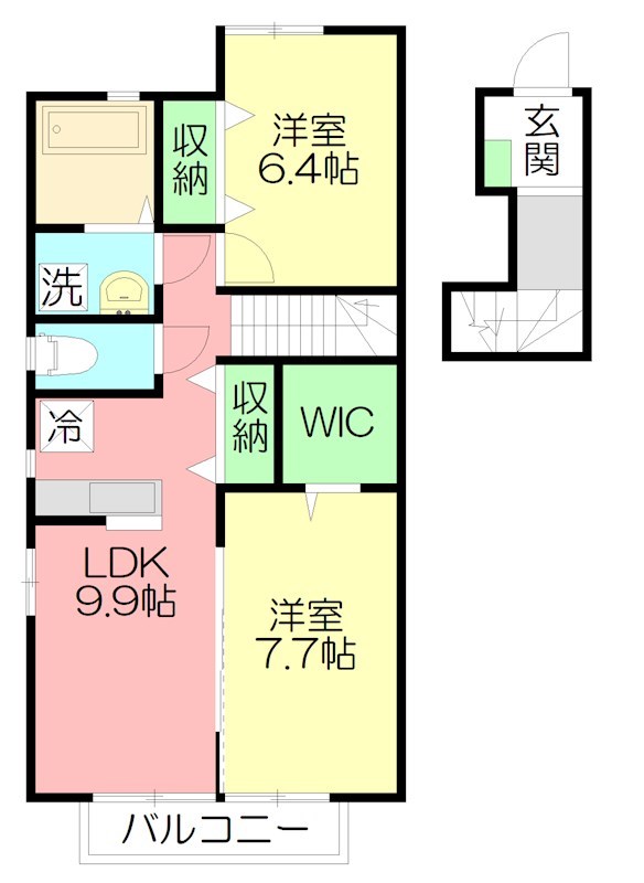 ラルーチェ 202号室 間取り
