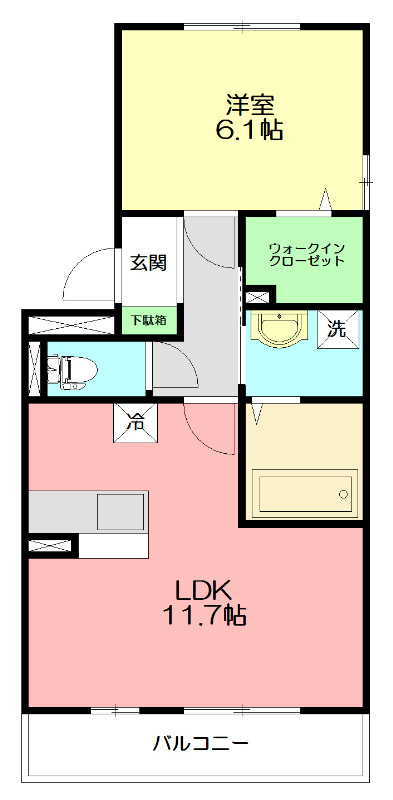 コトー　B 301号室 間取り