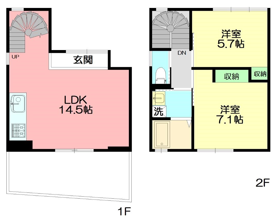 鵠ノ杜舎 椚07号室 間取り