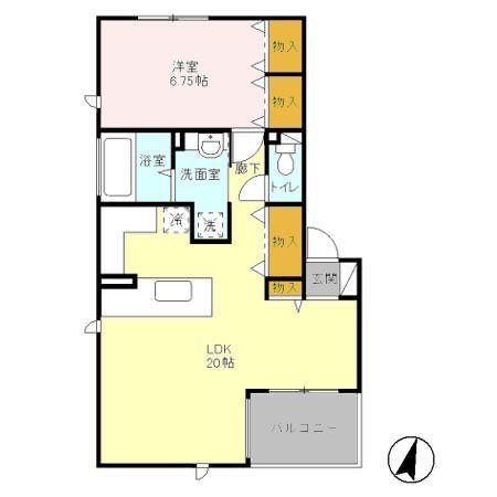 EDDI'S PLACE 201号室 間取り