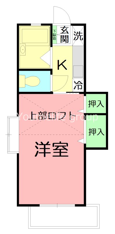 ファインブルーム 204号室 間取り