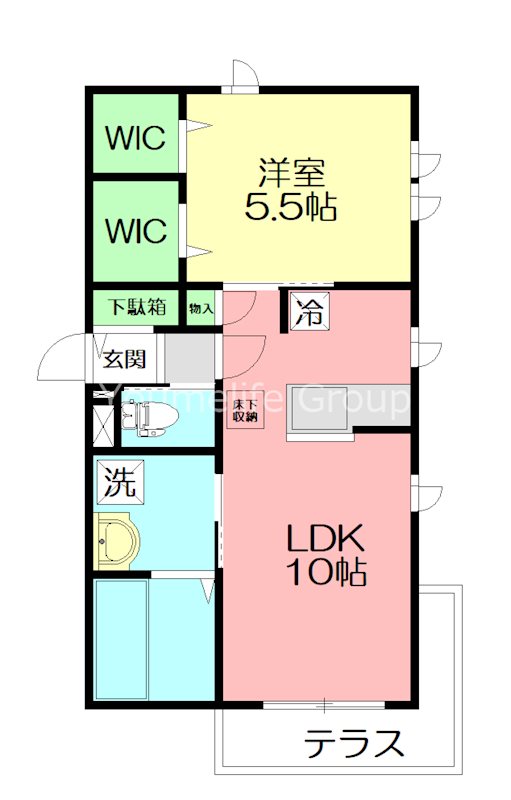 リバージュ元町Ⅰ 101号室 間取り