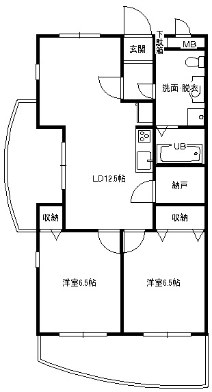 フォルトゥーナ 301号室 間取り