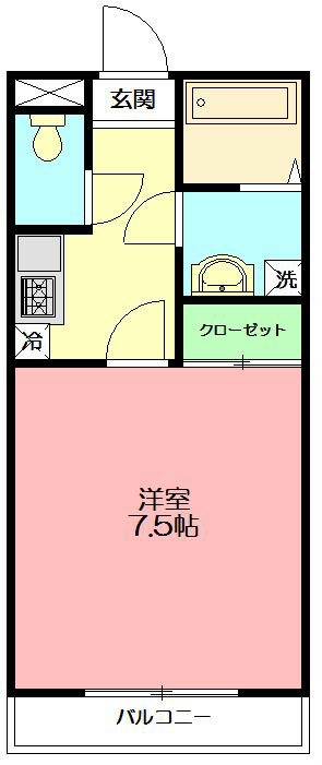 アムール上倉田 201号室 間取り