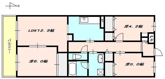 グリーンヒルズトーワ 202号室 間取り