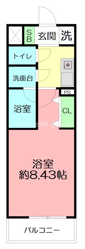 茅ヶ崎フェリックスコート長尾 402号室 間取り