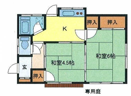 公田平屋 間取り