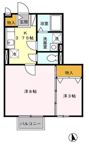 メゾン　ド　コンフォール 201号室 間取り