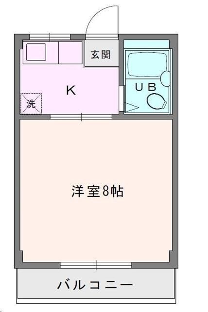 コーポ愛名B 206号室 間取り