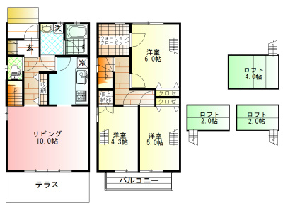 グレースアイル A1号室 間取り