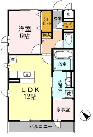 ビアンカネーヴェ 203号室 間取り