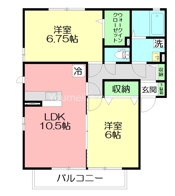 コンフォート壱番館・弐番館Ⅱ 201号室 間取り