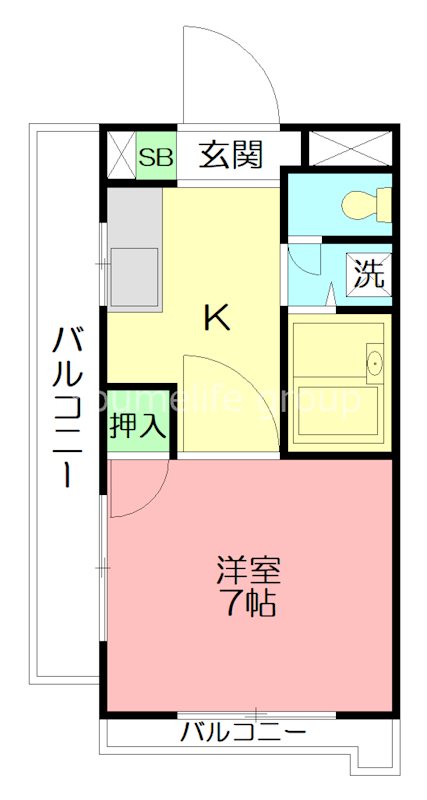 KM桜台 507号室 間取り