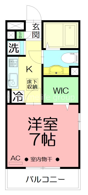 VerduraⅠ 101号室 間取り