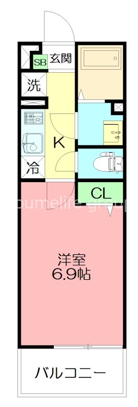 リブリ・辻堂 206号室 間取り