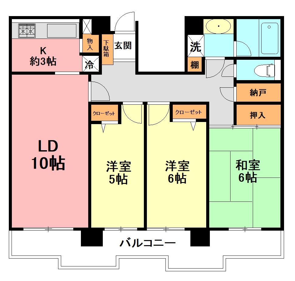 ファミリオン本厚木 202号室 間取り