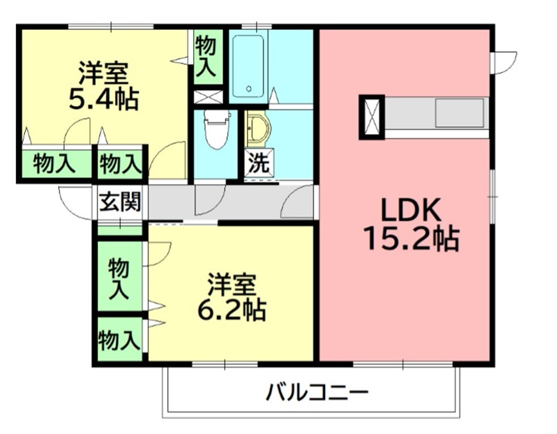 キャッスル・K2 202号室 間取り