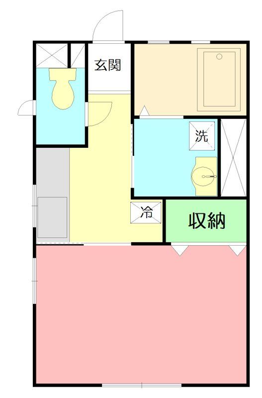 大鋸ハイツ 101号室 間取り