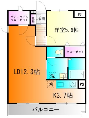 サフィーロ 201号室 間取り
