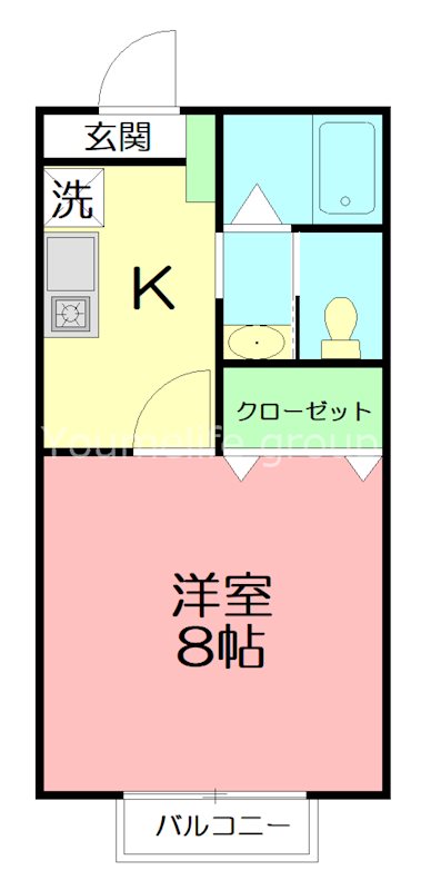 ルーチェ水引 102号室 間取り