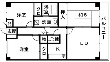セジュールコート 603号室 間取り