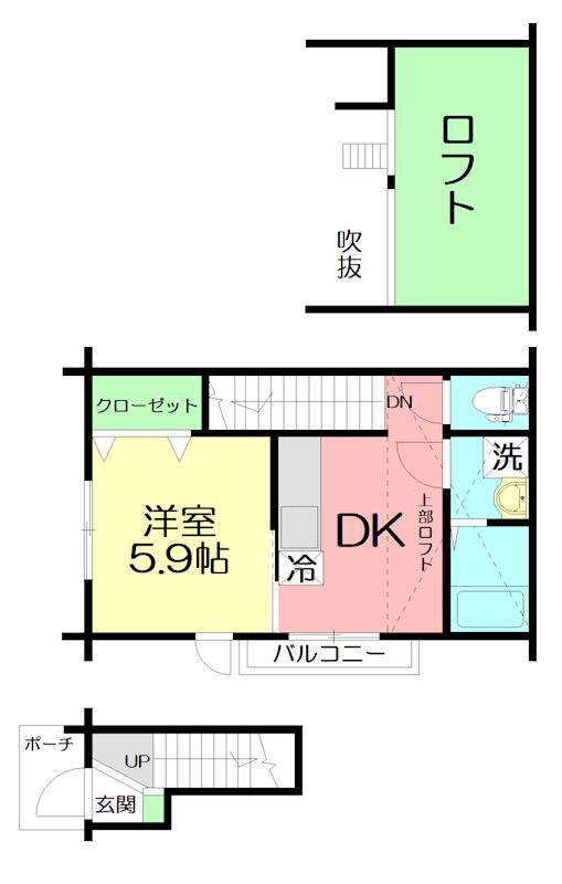 Feel東海  202号室 間取り
