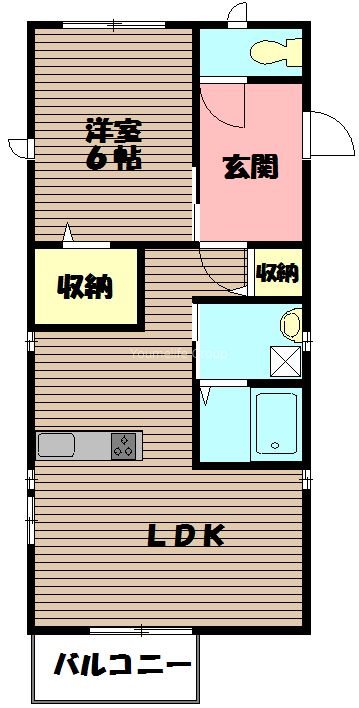 シャルマン 104号室 間取り