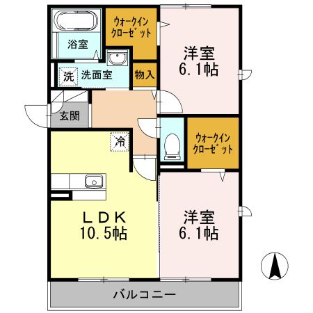 セレーソエステート 302号室 間取り