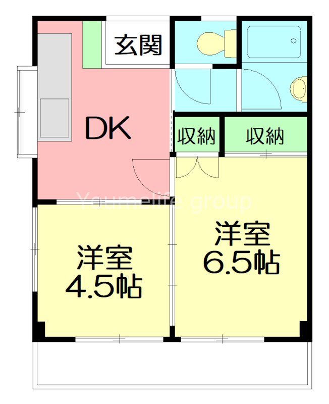 コスモハイツ 203号室 間取り